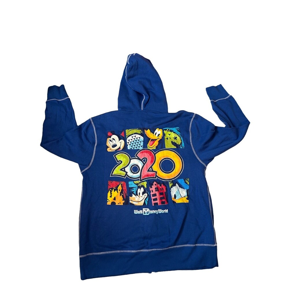 Disneyland Resort 2020 Mickey Mouse & Friends‎ Adult Sz L Zip Hoodie Sweatshirt